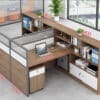 Modern Simple Partitioned Multiperson Staff Desk - Maoters - Maoters