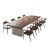 Modern Solid Wood Conference Table - Walnut Color - Maoters
