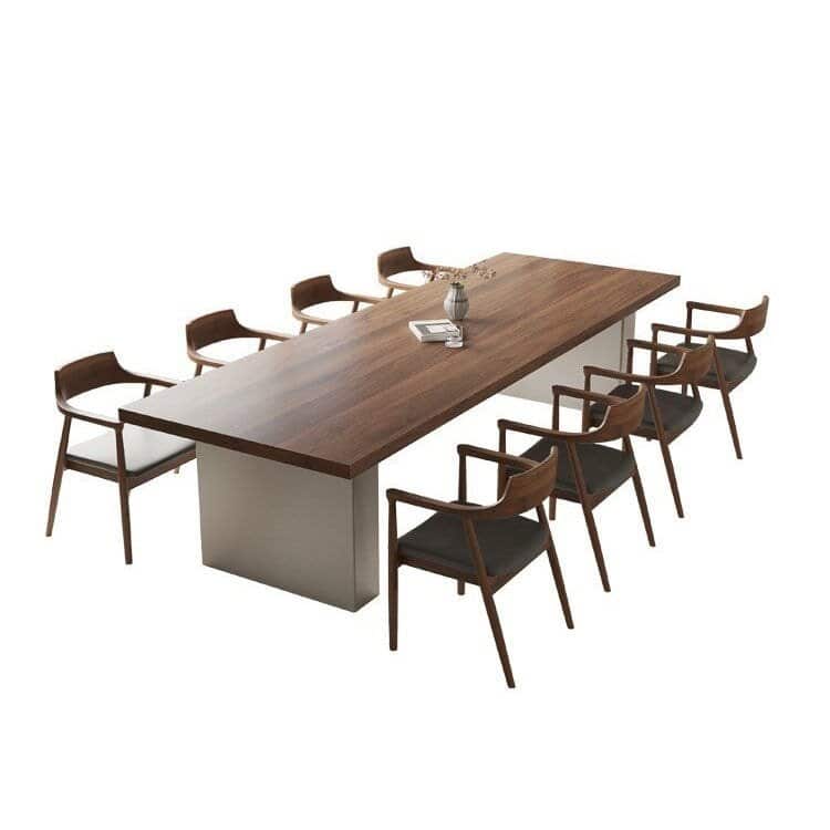 Modern Solid Wood Conference Table - Walnut Color - Maoters
