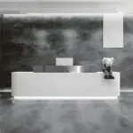 Modern Stainless Steel Front Desk - Sleek & Sturdy