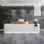 Modern Stainless Steel Front Desk - Sleek & Sturdy