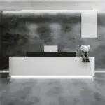 Modern Stainless Steel Front Desk - Sleek & Sturdy