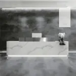 Modern Stainless Steel Front Desk - Sleek & Sturdy