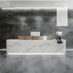 Modern Stainless Steel Front Desk - Sleek & Sturdy