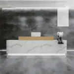 Modern Stainless Steel Front Desk - Sleek & Sturdy