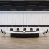 Modern White Lacquered Oval Conference Table - Maoters - Maoters