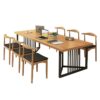 Nordic Modern Solid Wood Conference Table Industrial Style Office Long Table - Maoters