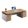 Office Computer Desk Double Cabinets Executive - Maoters - Maoters