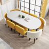 Oval White Conference Table Simple Modern - Maoters