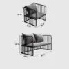 Leisure Industrial Iron Sofa - Gray