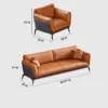 s1 Small Business Office Sofa - Orange, Two Seater