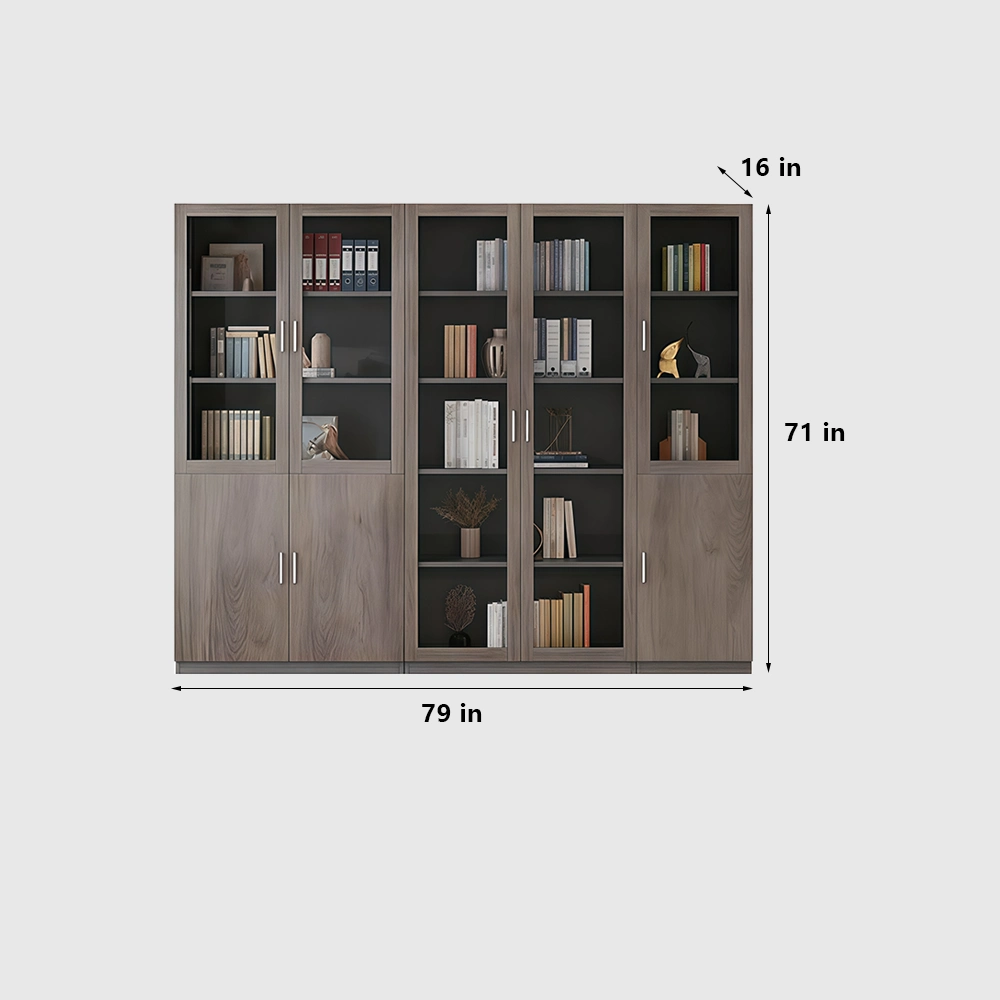 Gray Oak Executive Desk - Modern Office Furniture