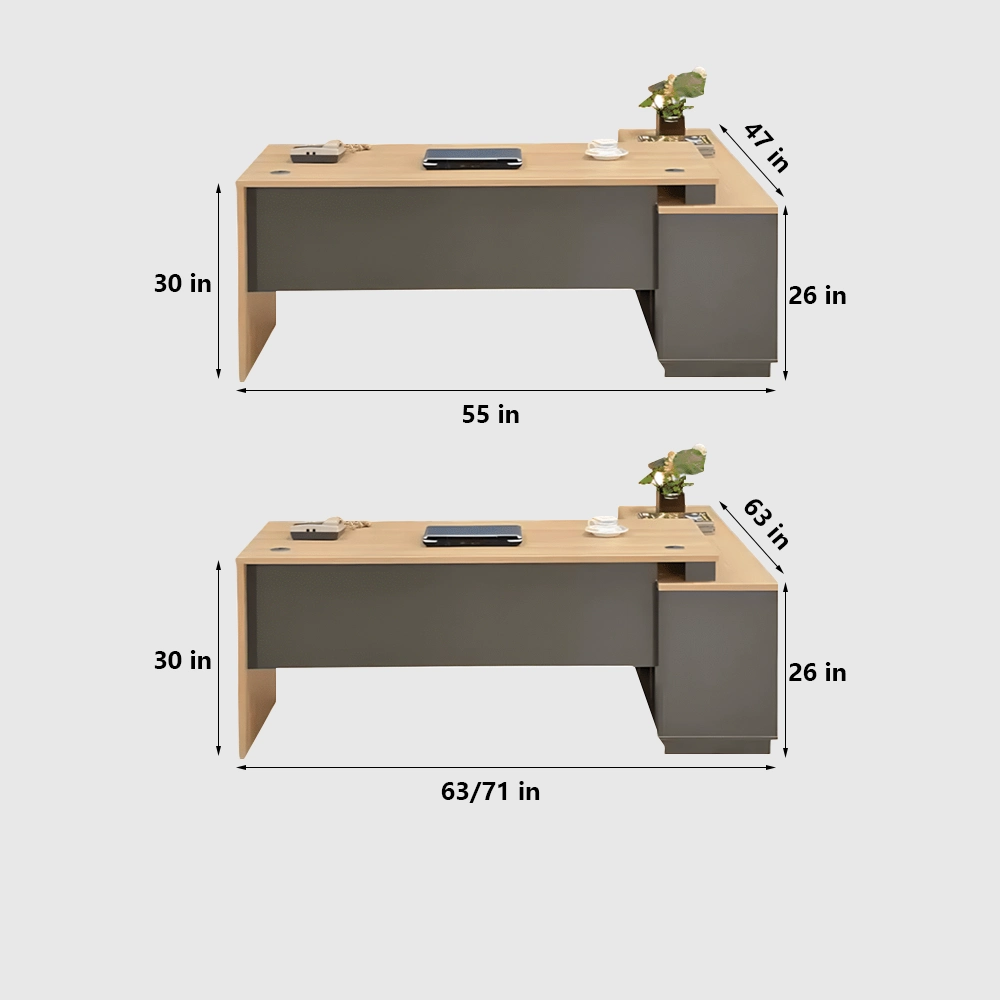 L-Shape Corner Desk Executive Office Desk Computer Table