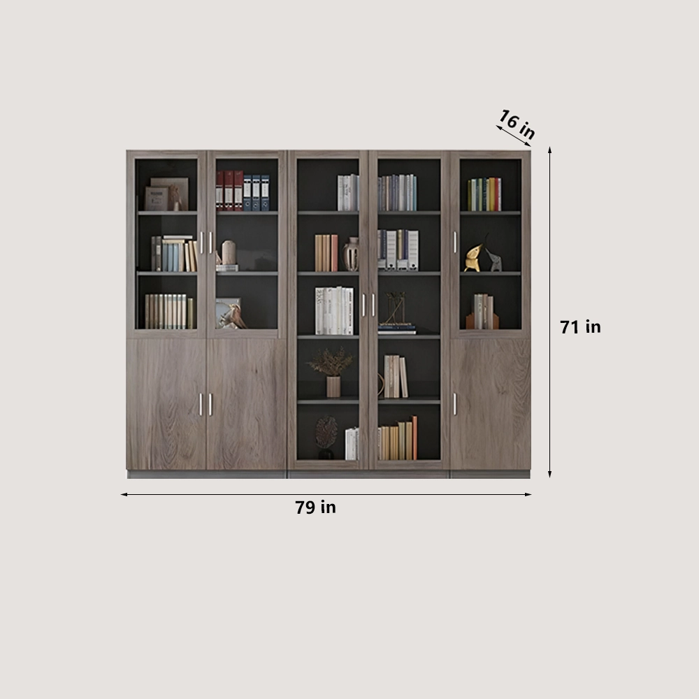 Gray Oak Executive Desk - Modern Office Furniture