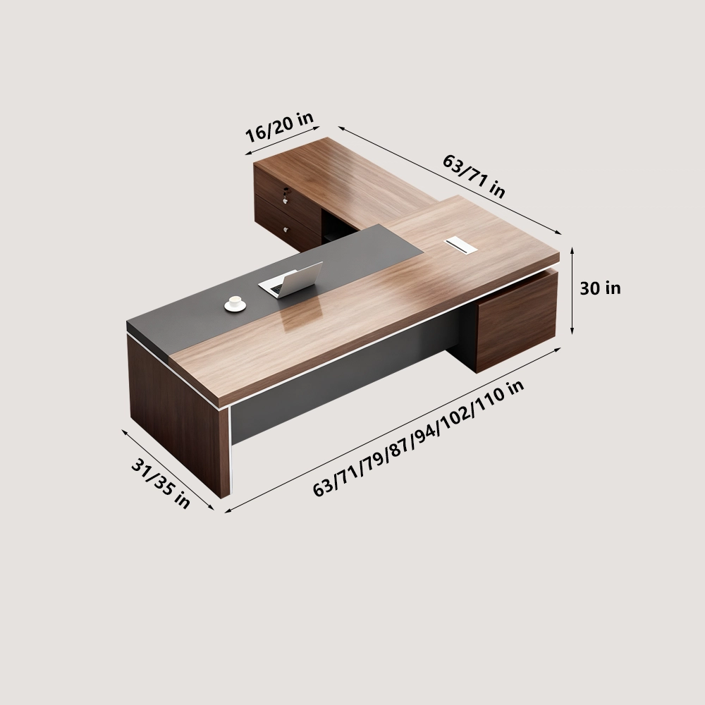 L Shaped Desk with Cabinet Storage - Maoters L Shaped Desk with Cabinet Storage - Maoters