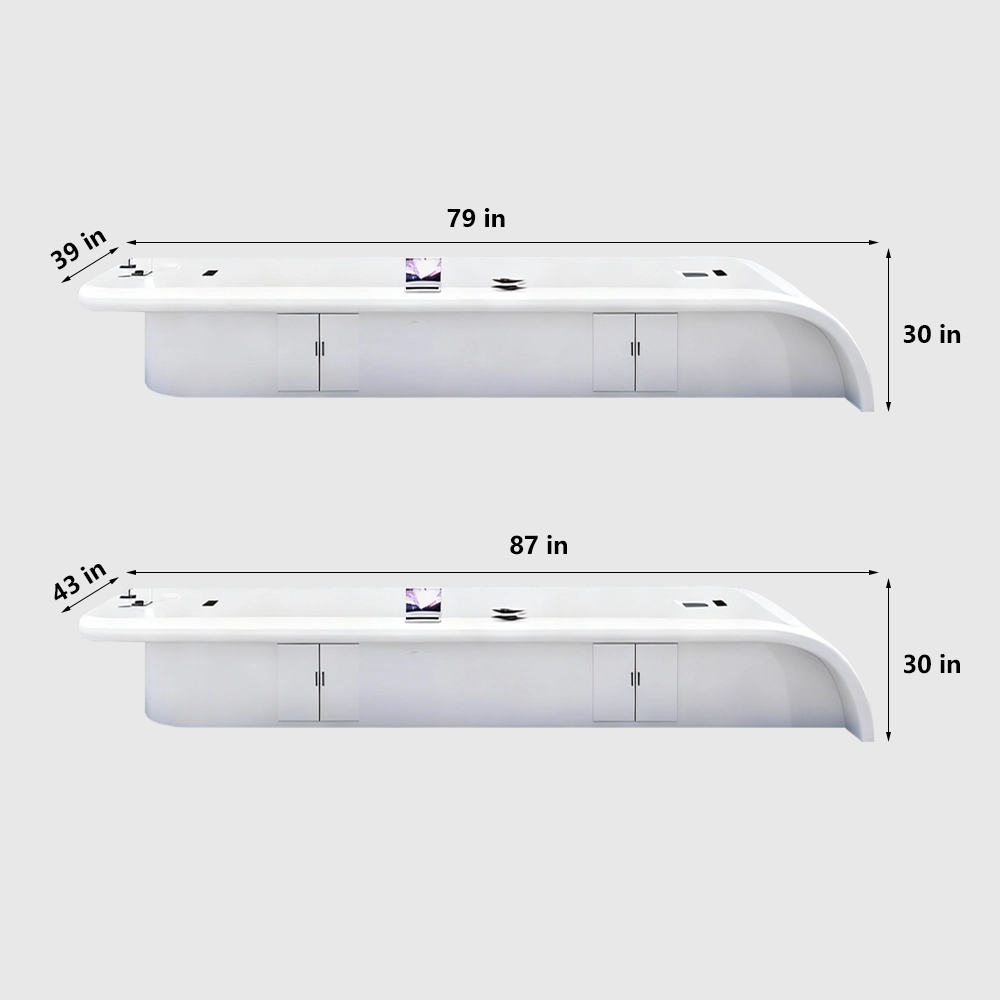 Innovative Large White Lacquered Conference Table Innovative Large White Lacquered Conference Table