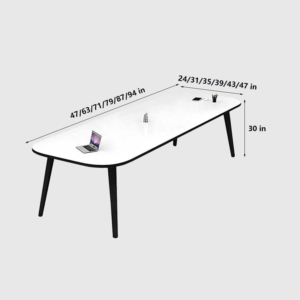 Minimalist Small Oval Conference Table - Office Desk