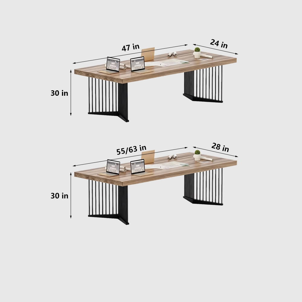 Minimalist Solid Wood Conference Table