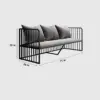 Leisure Industrial Iron Sofa - Gray