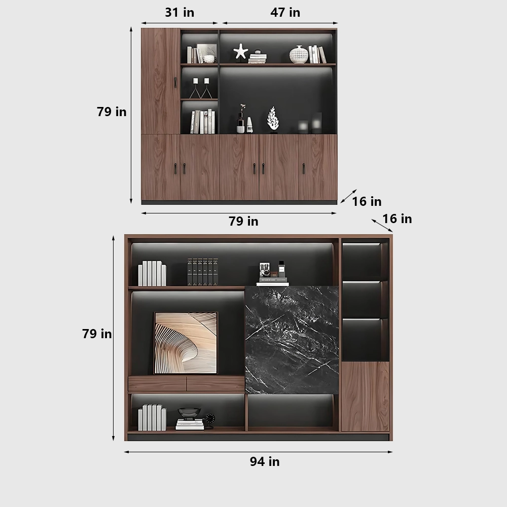 Desk with LED Strip Lighting for Executives