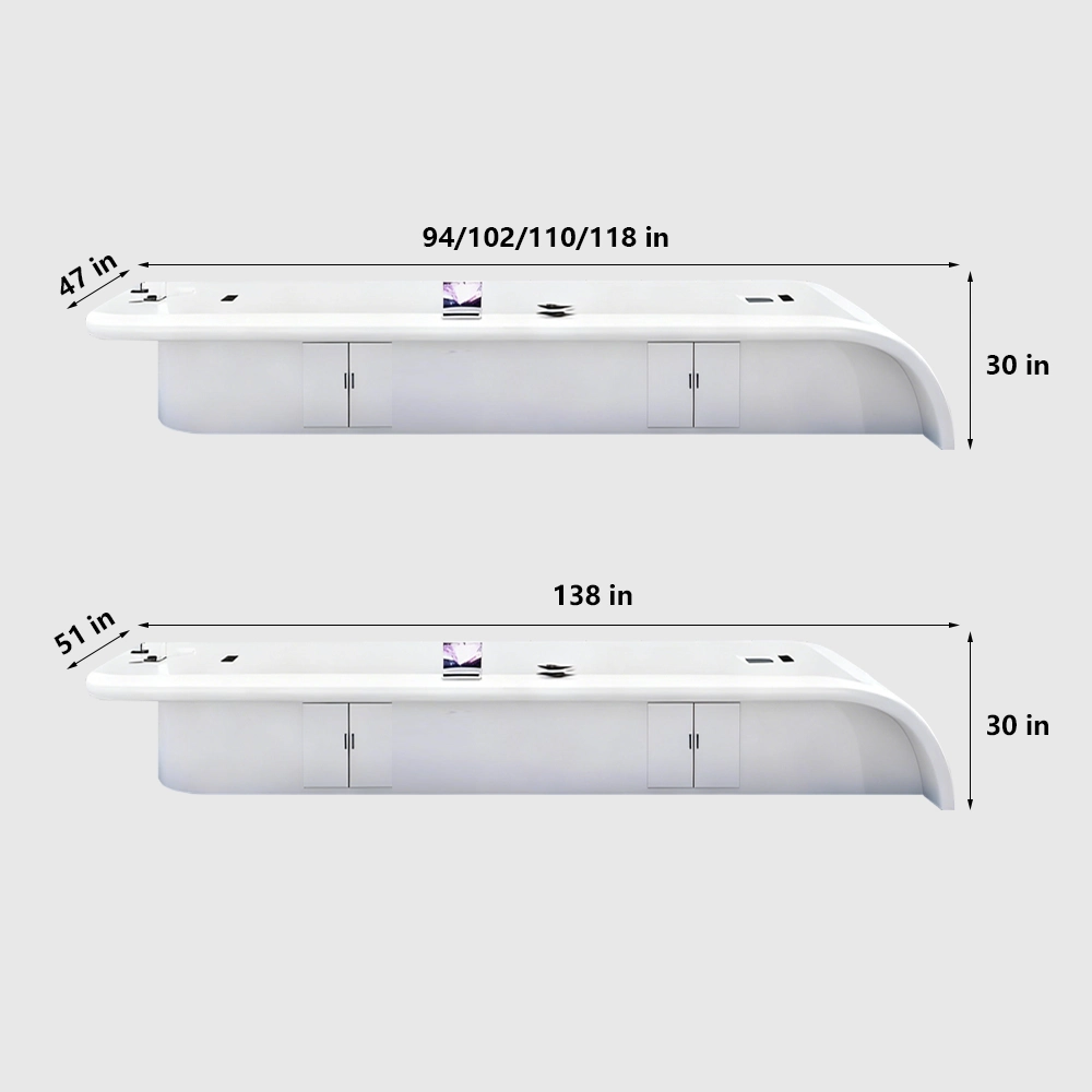 Innovative Large White Lacquered Conference Table Innovative Large White Lacquered Conference Table