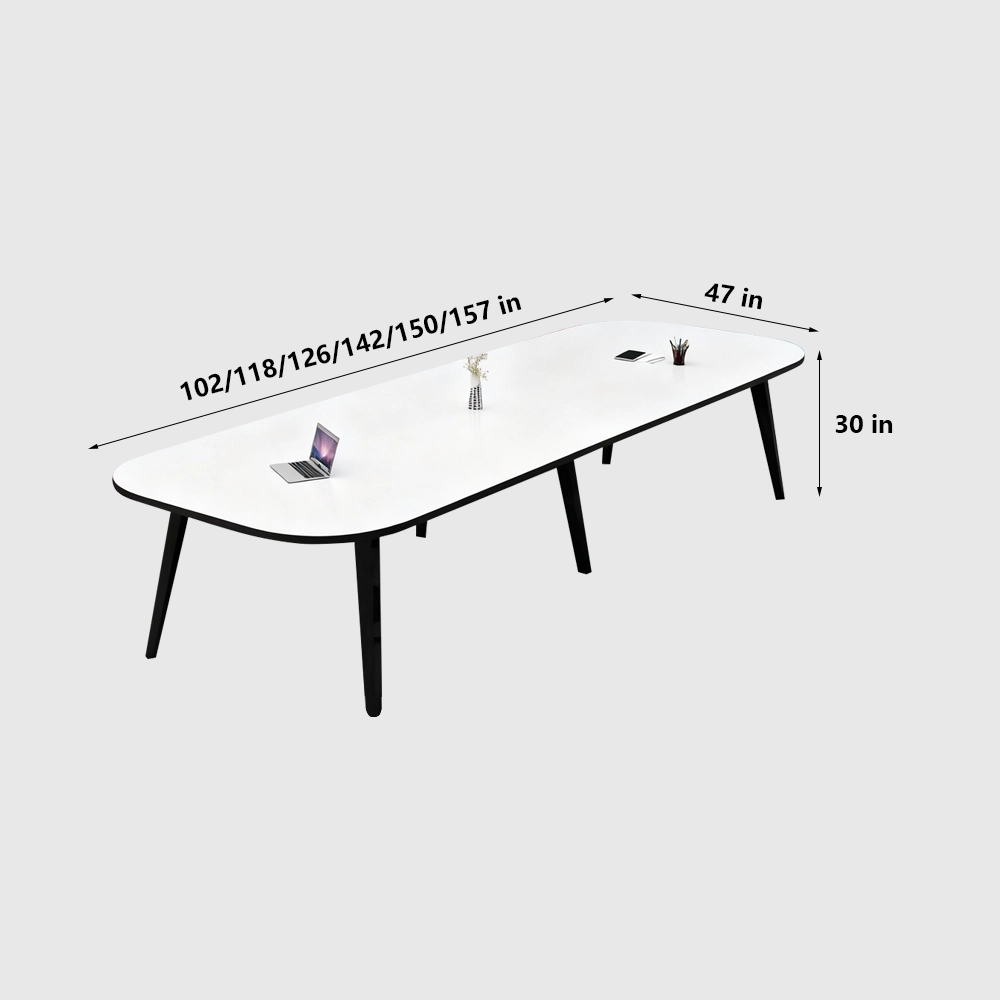 Minimalist Small Oval Conference Table - Office Desk