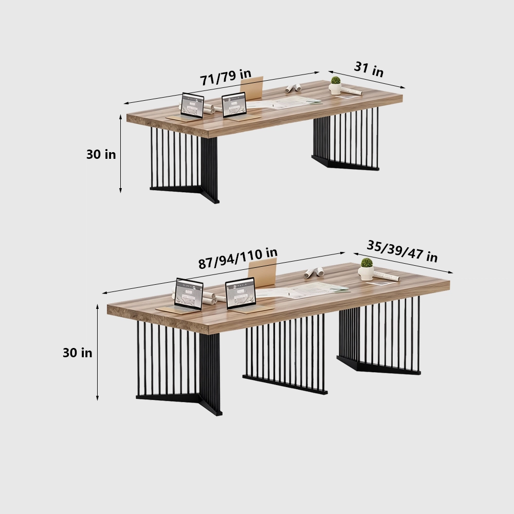 Minimalist Solid Wood Conference Table