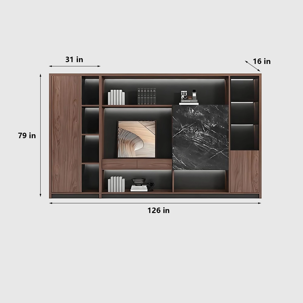 Desk with LED Strip Lighting for Executives