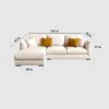 White Upholstered Performance Sofa - Maoters