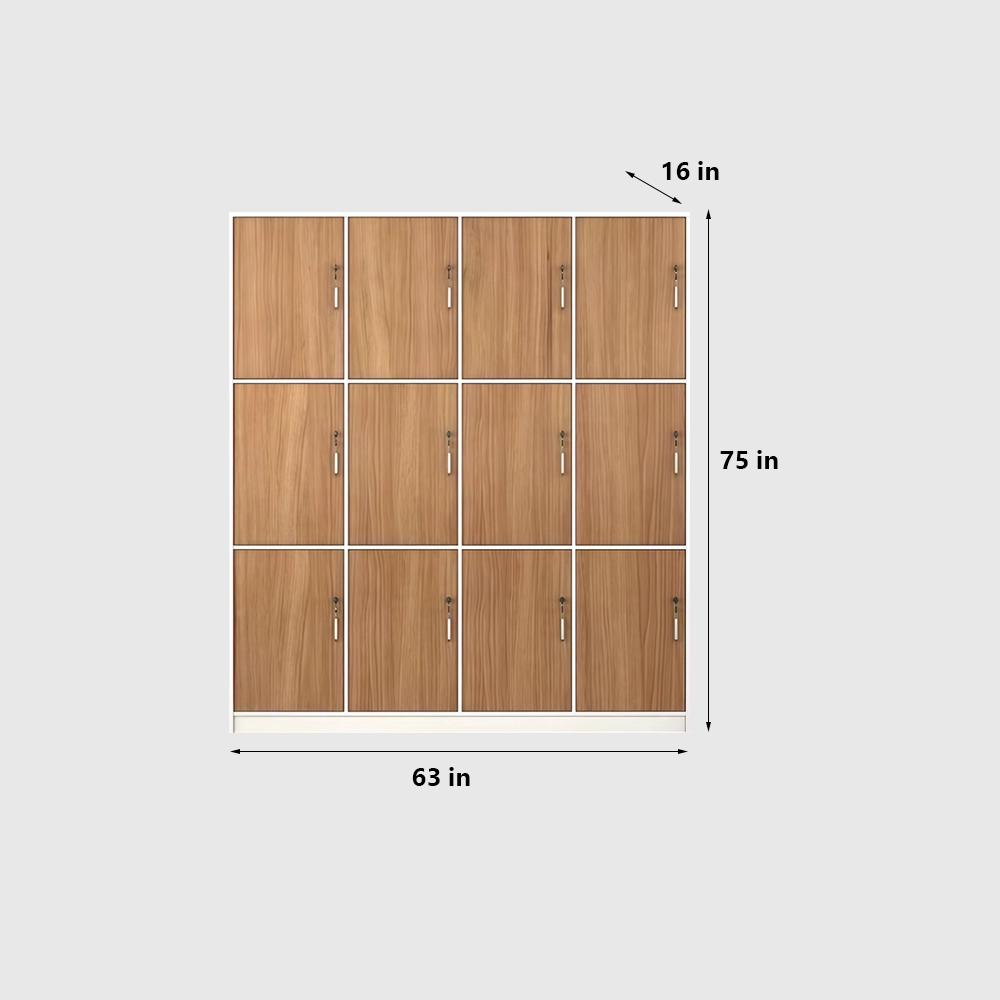 Bathroom Gym Wooden Locking Locker