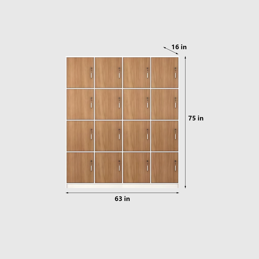 Bathroom Gym Wooden Locking Locker