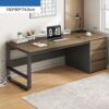 Simple Modern Desk and Chair Set with Steel Frame - Maoters