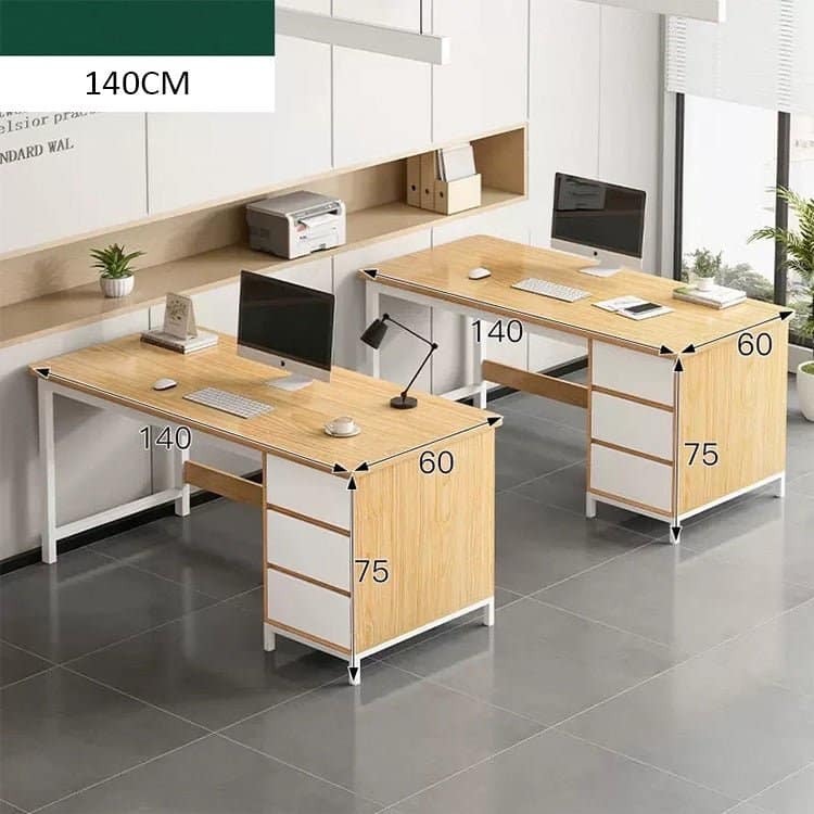 Simple Modern Desk and Chair Set with Steel Frame - Maoters