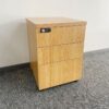Solid Wood Freestanding Mobile White Storage Cabinet - Maoters