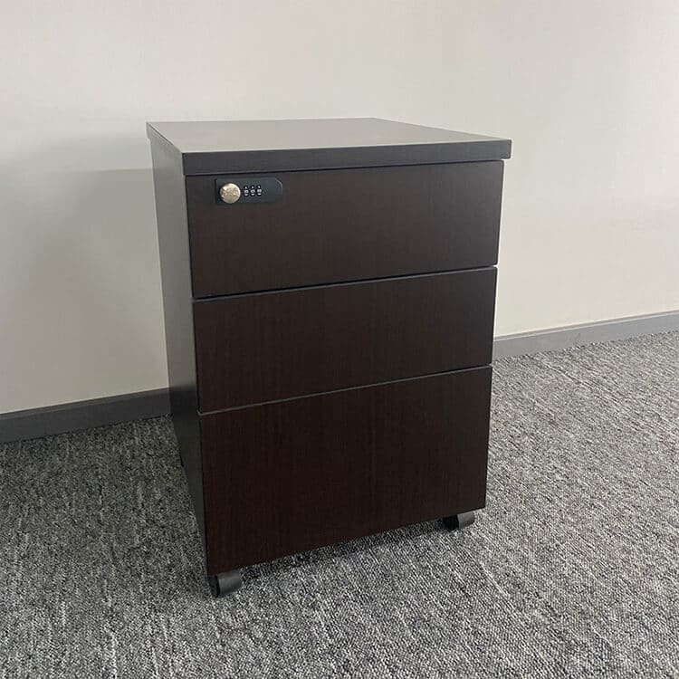 Solid Wood Freestanding Mobile White Storage Cabinet - Maoters