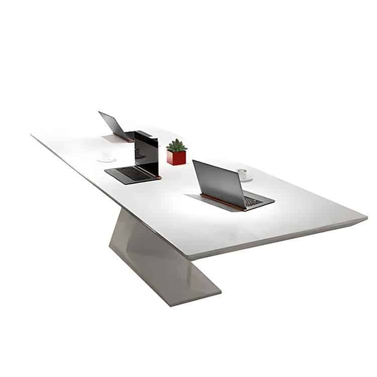 Stylish White Solid Wood Conference Table - Maoters - Maoters