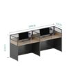 Versatile Aluminum Alloy Desk with Screen Partition - Maoters