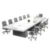 Warm White Minimalist Large Conference Table - Maoters - Maoters