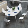 White Oval Conference Table - Maoters - Maoters
