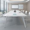White Rectangular Conference Table – Maoters - Maoters
