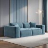 Wide Armrests Velvet Luxury Sofa - Maoters