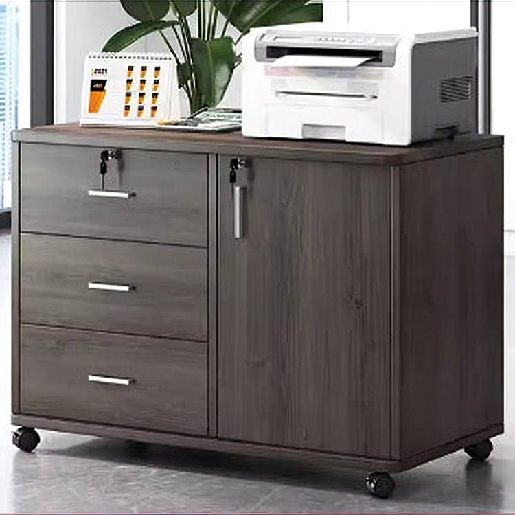 Wooden Office File Cabinet with Lock - Maoters - Maoters