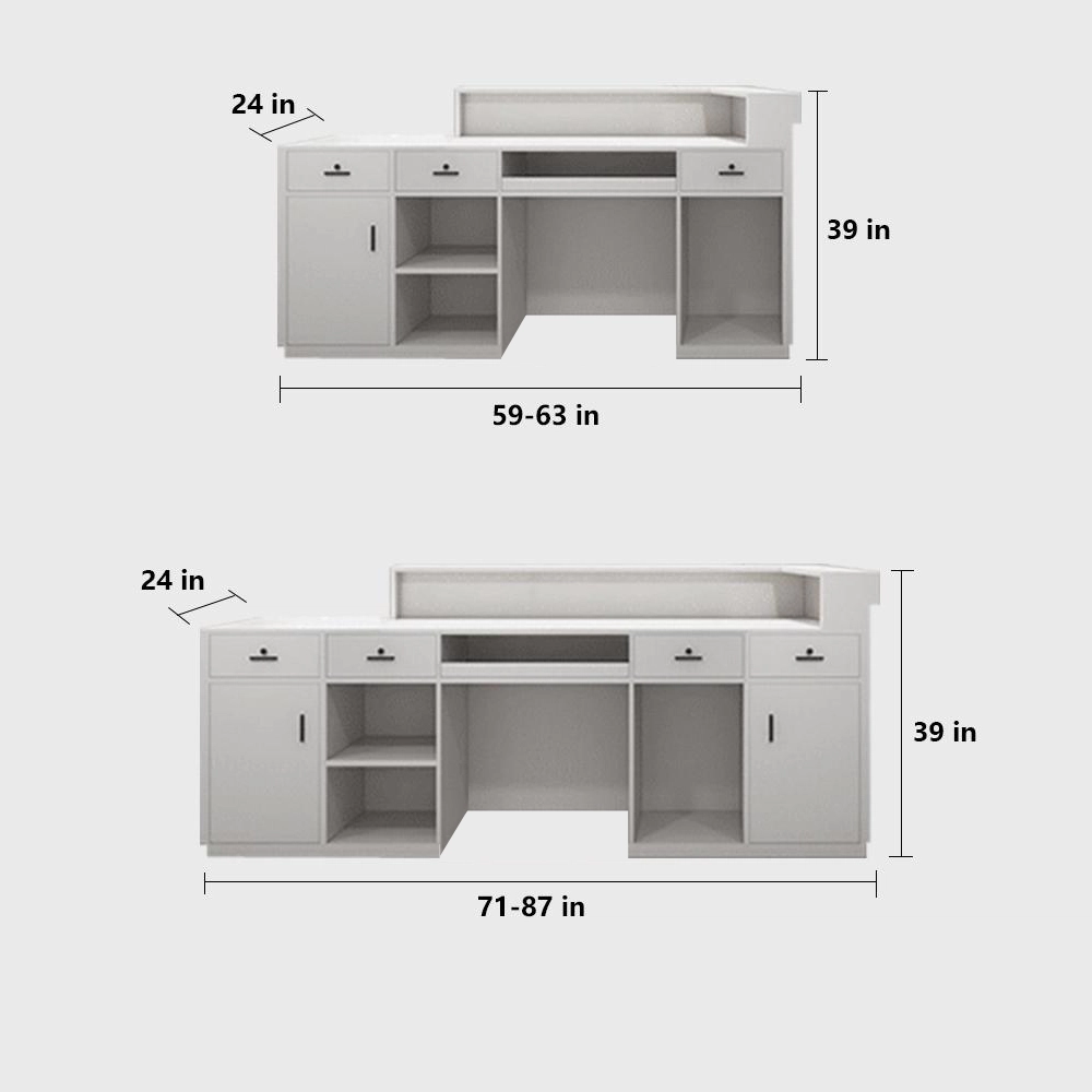 Company Lacquered Reception Desk Counter Company Lacquered Reception Desk Counter