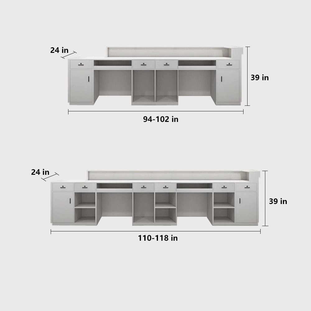 Company Lacquered Reception Desk Counter Company Lacquered Reception Desk Counter