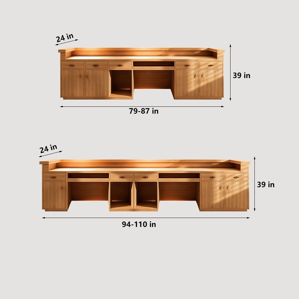 Vintage Art Multifunctional Reception Desk - Maoters Vintage Art Multifunctional Reception Desk - Maoters