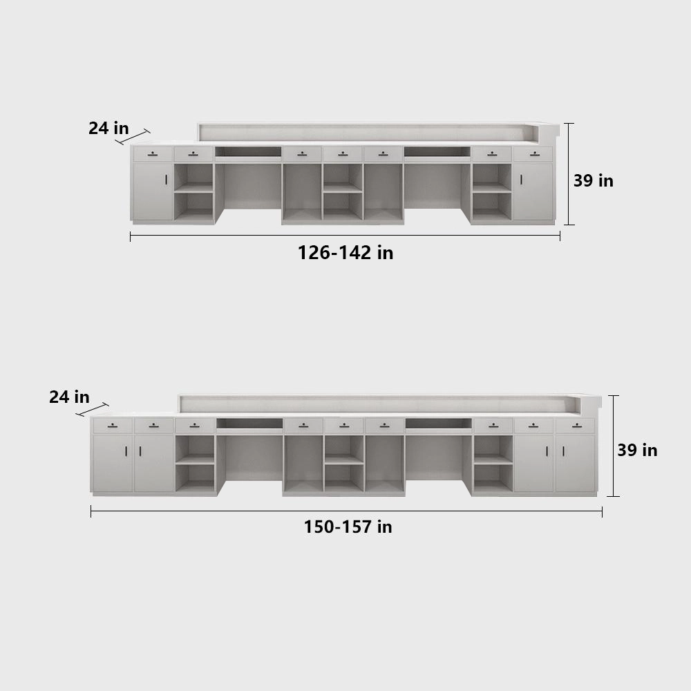 Company Lacquered Reception Desk Counter Company Lacquered Reception Desk Counter