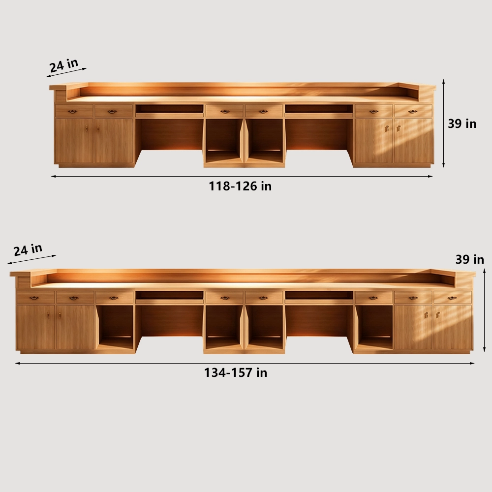 Vintage Art Multifunctional Reception Desk - Maoters Vintage Art Multifunctional Reception Desk - Maoters