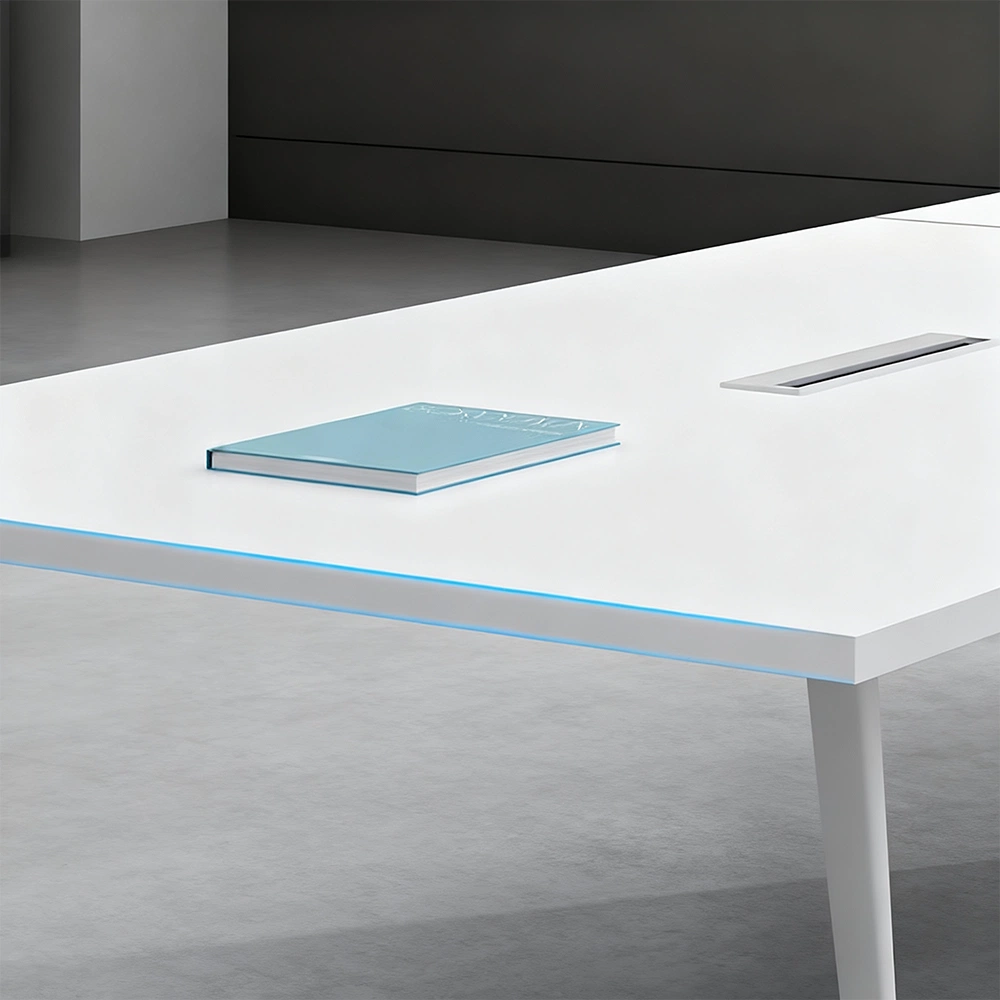 White Rectangular Conference Table – Maoters