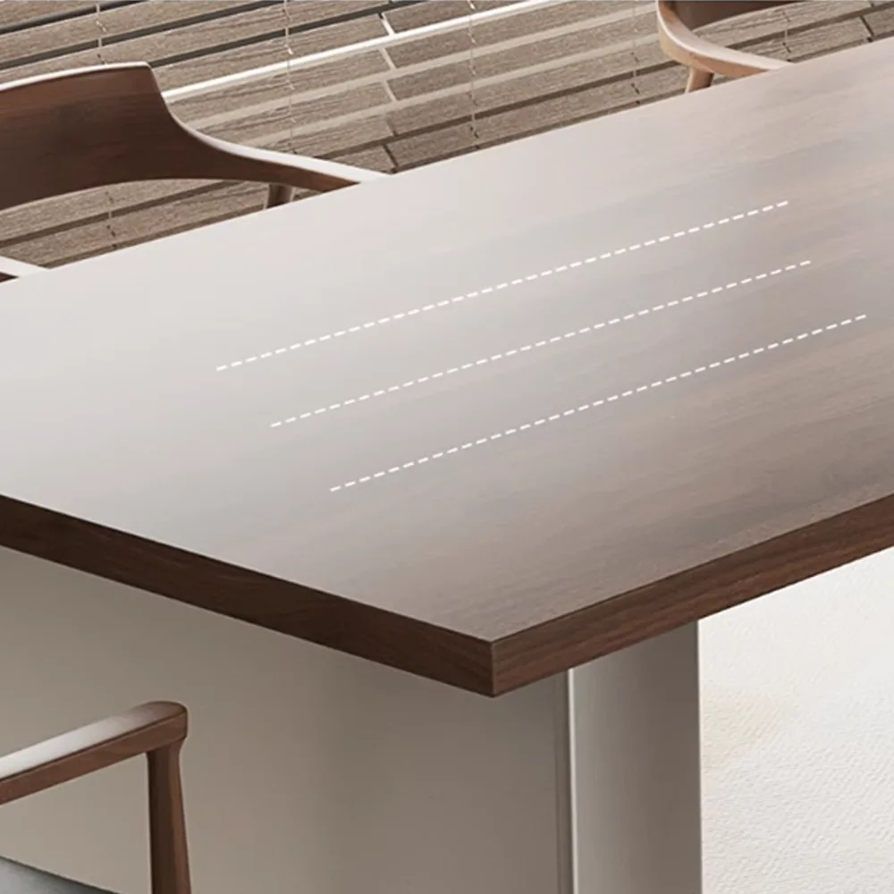 Modern Solid Wood Conference Table - Walnut Color
