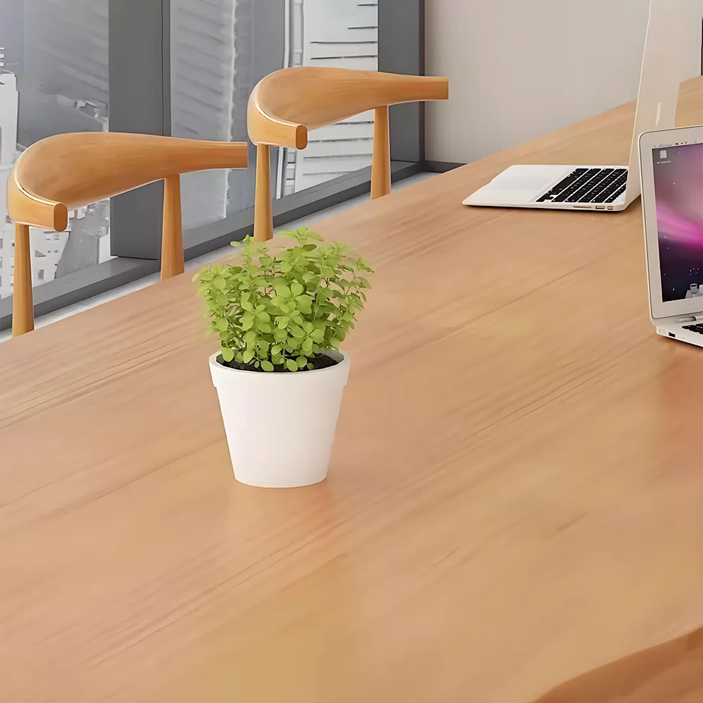 Modern Oval Solid Wood Conference Table - Stylish & Durable